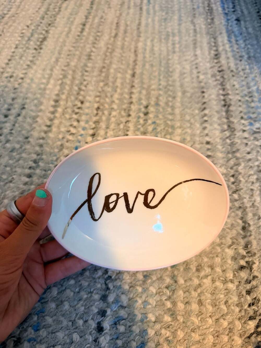 Kate Aspen Love Trinket Soap Dish Pink Gold